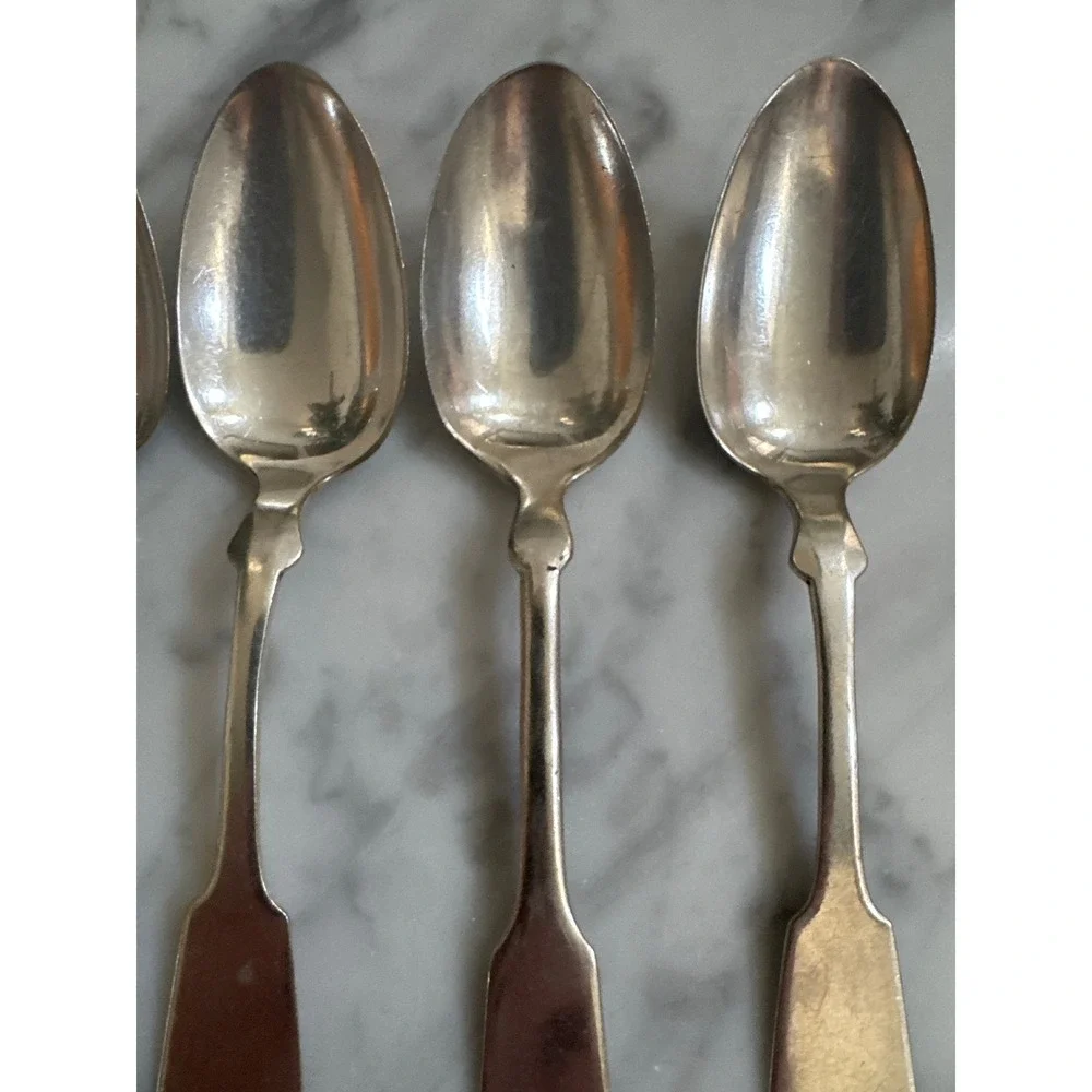 1847 Rogers Bros Tipped Silverplate Teaspoons Set of 5 Vintage Flatware